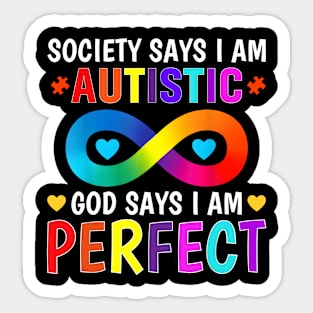 Acceptance Of Autism Infinity Autistic Pride Neurodiversity Sticker